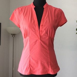 H&M bold pink, stretch knit shirt. Great condition